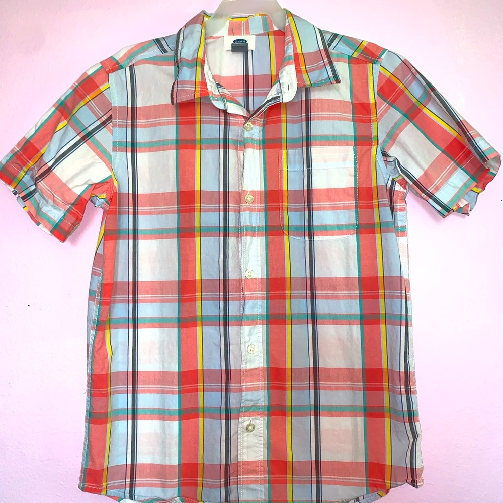 3X Boys Size 10-12 L Plaid Shirts